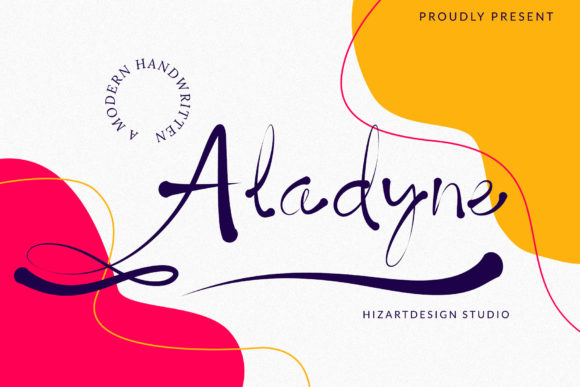 Aladyne: A Delicate Script Font for Editorial Design