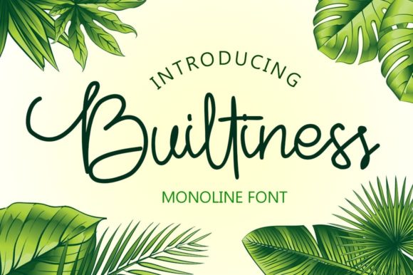 Builtiness: A Handwritten Font for Creative Crafters