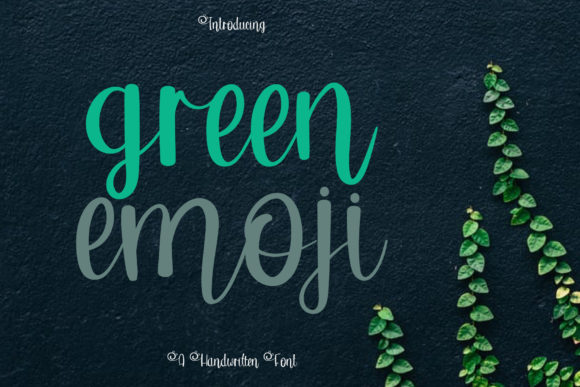 Green Emoji: A Script Font for Modern Web Design