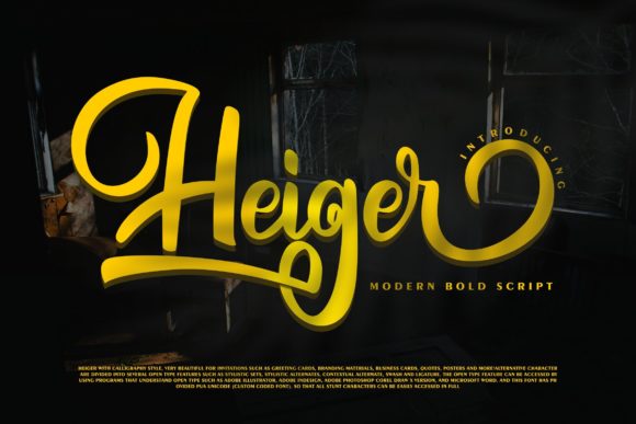 Heiger: A Script Font with Elegance and Purpose