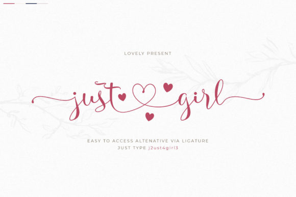 Just Girl: A Romantic Script Font for Editorial Design