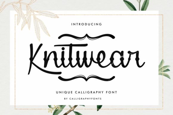 Knitwear: A Script Font for Editorial Elegance