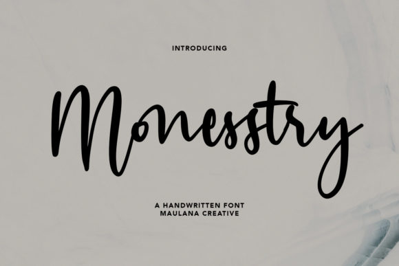 Monesstry: A Script Font for Digital Design Excellence