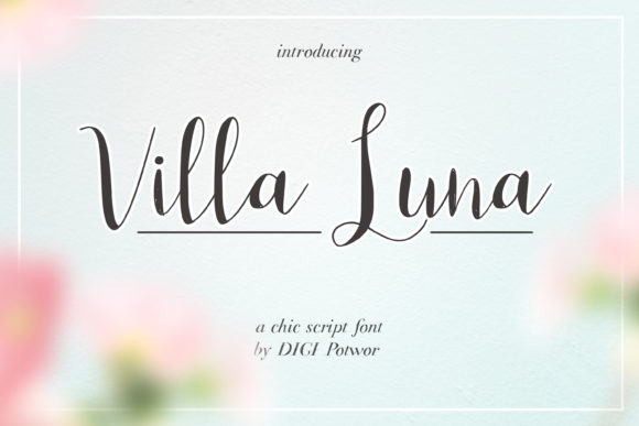 Villa Luna: A Handwritten Font for Editorial Elegance